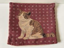 Vintage Cat Tapestry 26.5 x 30.5 cm Cushion Cover Made In England