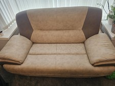 Beige/brown 2 Seater Sofa