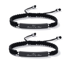 Men Women Stainless Steel Braided Bracelet Ashes Urn Keepsake Memorial Bracelet