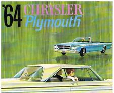 CHRYSLER 300 NEWPORT PLYMOUTH BELVEDERE SAVOY FURY & SP.FURY 1964 SALES BROCHURE