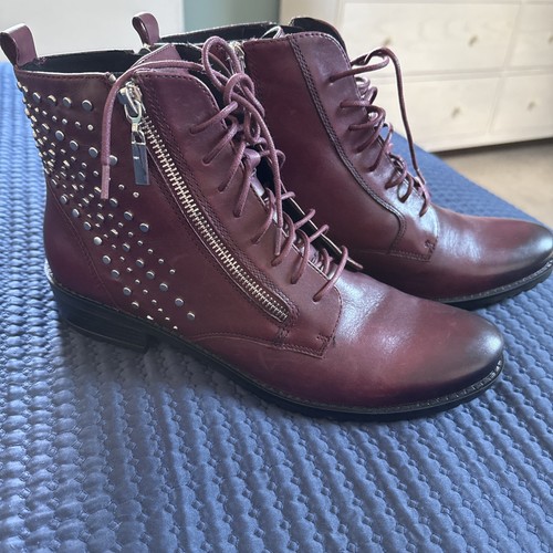 Caprice burgundy leather - caprice,
