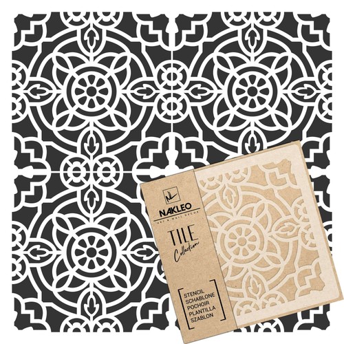 Reusable plastic tile - reusable, stencil