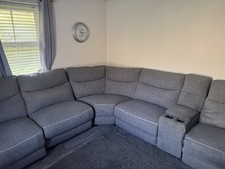 Large Gray Corner Sofa With
