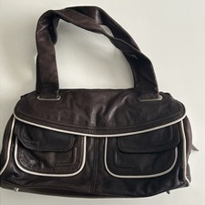 MIMCO Brown Leather Satchel Top Shoulder Bag-Vintage