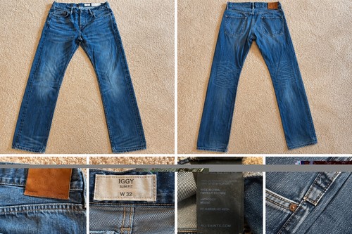 Allsaints iggy blue slim - blue, fit