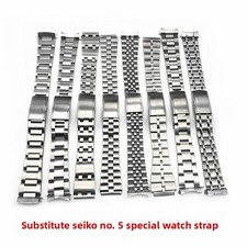 For Seiko 5 Series Stainless Steel Watch Straps Mens Bracelet  Arc 18 19 20 21mm