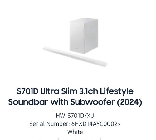 Samsung s701d 2024 1ch white - s701d,