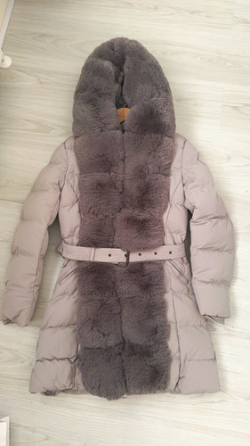 Zendaya grey belted puffer - zendaya,