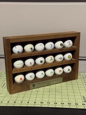 Wood Golf Ball Display And 18