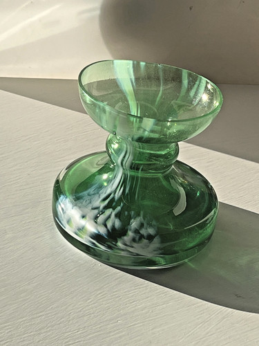 Langham glass wide base vase - glass,