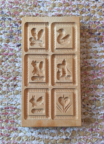 Wooden cookie butter mold - cookie,