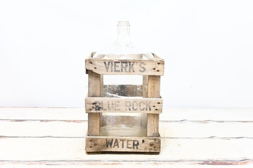Vintage blue rock water glass - rock,