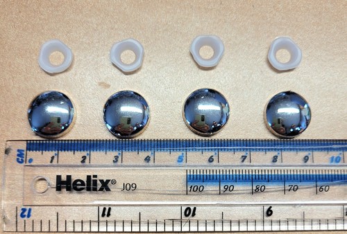 Chrome plastic screw covers - plastic,
