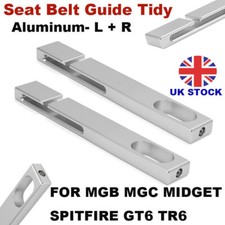 FOR MGB MGC MIDGET SPITFIRE GT6 TR6 ALUMINIUM HEADREST SEAT BELT GUIDE TIDY L+R
