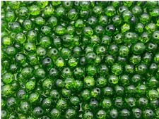 ❤ Round Glass Crackle Beads 200x 4mm 100x 6mm 50x 8mm Choose Bead Colour UK 
