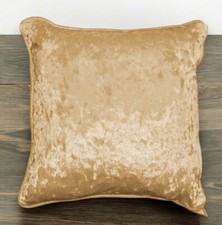 Crushed Velvet Cushion Cover Piped Edges Sofa Chair 45x45cm & Large True Colours