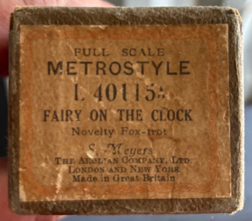 Vintage pianola roll - pianola, fairy