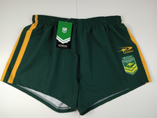 Australian Kangaroos 2025 Home Playing Shorts Size 2XL Green NRL Classic - New