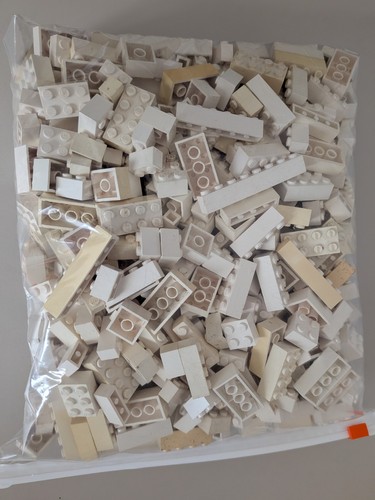 Lego white bricks 1kg - lego,