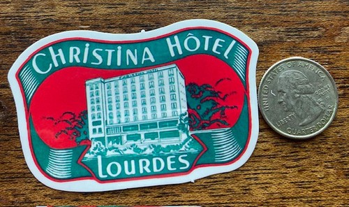 Lourdes france sticker vintage - lourdes,