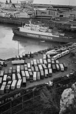 Aerial view of the docks with