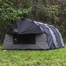 Escapade 2 Man Grey Swag Dome Tent Outdoor Camping with Memory Foam Mattress