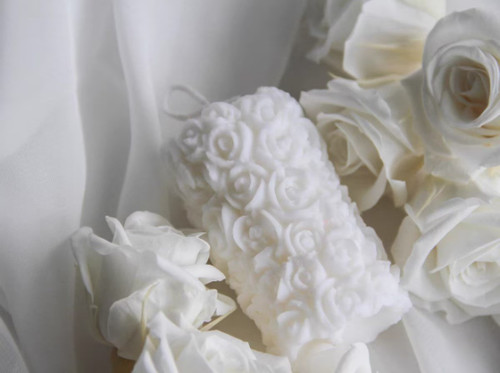 Rose pillar candle column - rose,