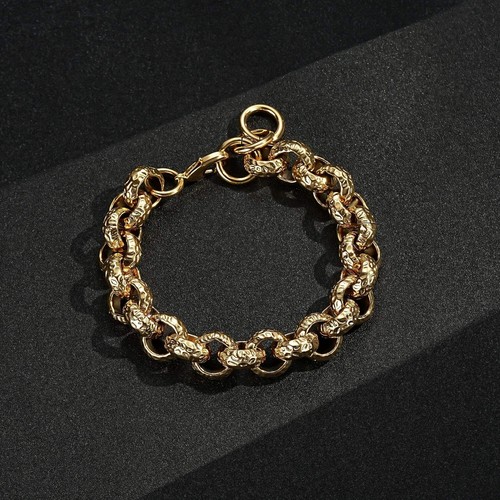 Men 9ct gold filled chunky - gold,