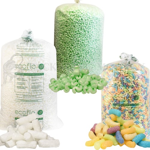 Packing peanuts white - packing, green