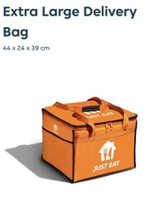 2 Extra Large Thermal Insulated Justeat Delivery Bag 58L Food Delivery Bag