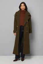 Wallis Olive Coat Womens Smart Jackets & Coats