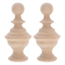 2 Pcs Unfinished Wood Finials