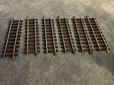 Good condition, used but cleaned, 6 x LGB 300mm Straight Brass Tracks