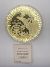 1849 Liberty Head Double Eagle 24K Layered Gold Coin - American Mint Proof 2016