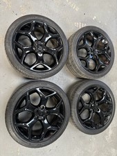 Ford Focus St225 Facelift 18” Black Alloy Wheels & Tyres No Cracks Or Buckles