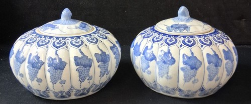 Pair chinese blue and white - of,