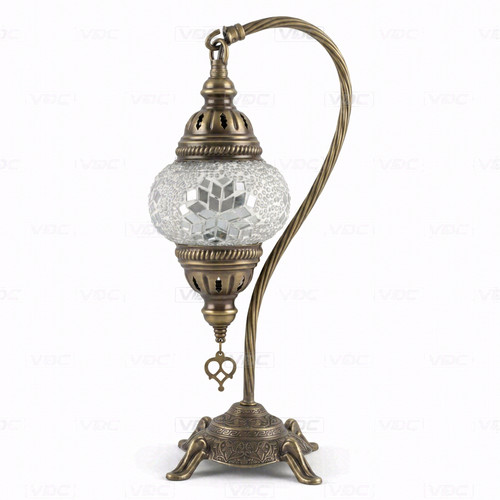White turkish mosaic table - turkish,