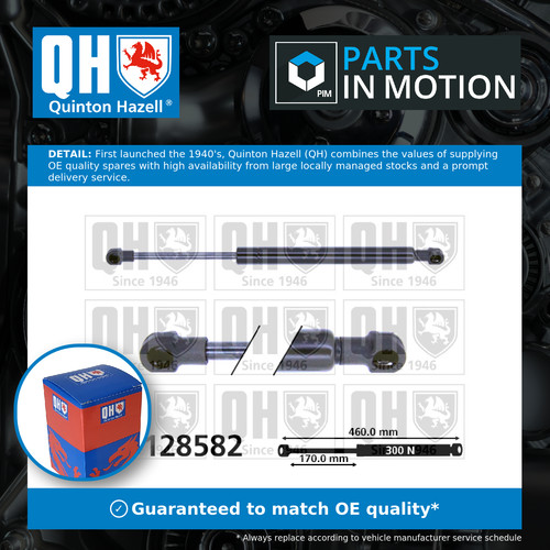 Bonnet gas strut - gas,