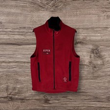 Ralph Lauren RLX Gilet Vest  Aspen Snowmass Fleece Red Medium