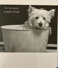 For Nanny  Westie West Highland White Terrier Birthday Card For Nanny New