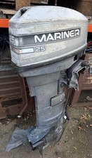 1995 Mariner 25HP 2 Stroke Long Shaft Electric Start Outboard Spares or Repair