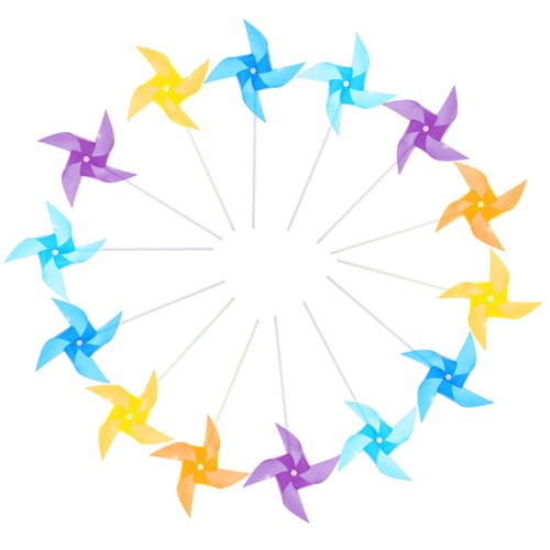 100 pcs garden decor pinwheels - pcs,