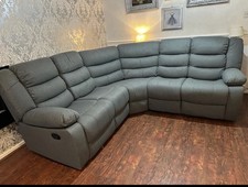 Roma | Grey Leather Corner