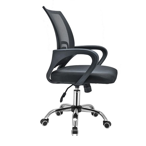 Black office chair swivel - black,