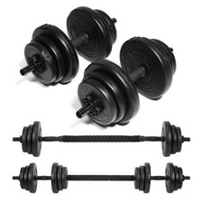 Adjustable Dumbbell Weights Set Barbell 20kg Pair Home & Gym Weights Workout