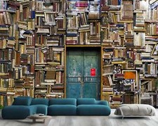 Vintage Library Book Shelves