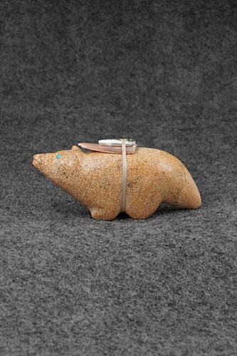 Wolf zuni fetish carving - zuni,