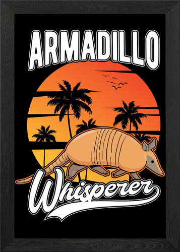 Armadillo gift framed wall art - armadillo,
