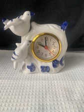 Vintage 80s Porcelain Clock With Bird Surround Cottage Style Fully Working