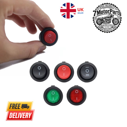 Kcd1 round rocker switch - switch, —